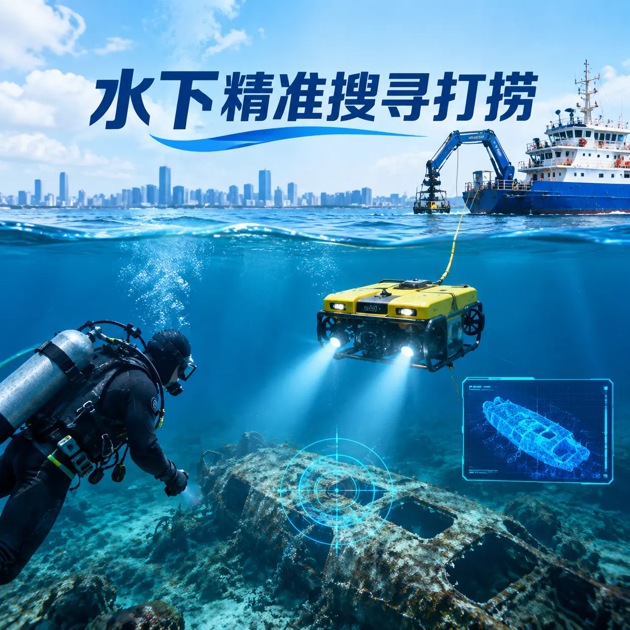 措美水下精准搜寻打捞
